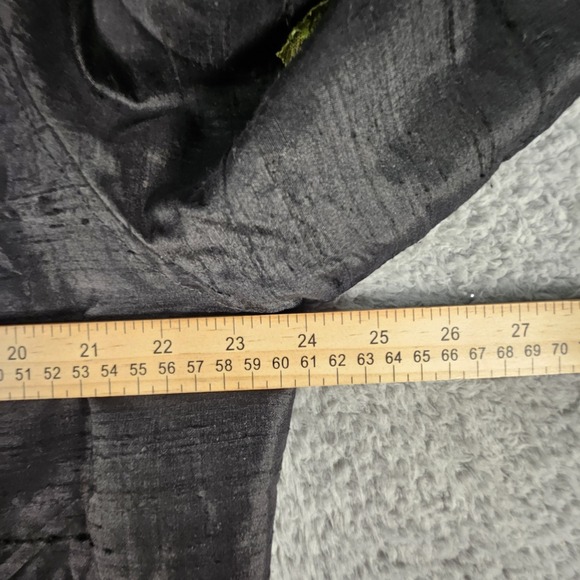 Laura Ashley Jacket Womens XL Black Floral Silk Boho Artsy Whimsigoth Fairy READ - Picture 15 of 16